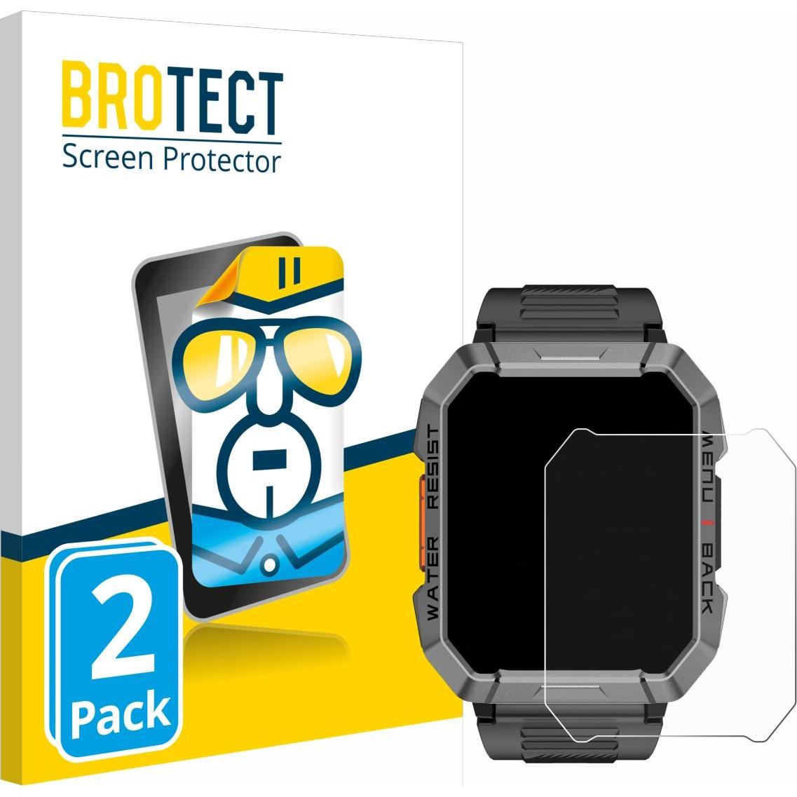 BROTECT Schutzfolie Displayschutz Displayschutzfolie Folie Klar Transparent, Smartwatch Schutzfolie, Transparent