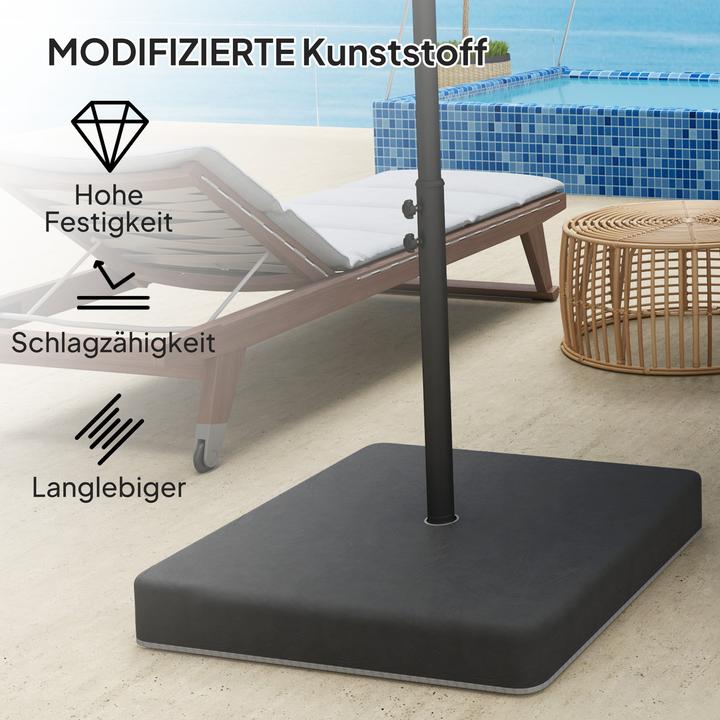 Produktbild Outsunny Schirmgewichte Kunststoff, Polyester Schwarz