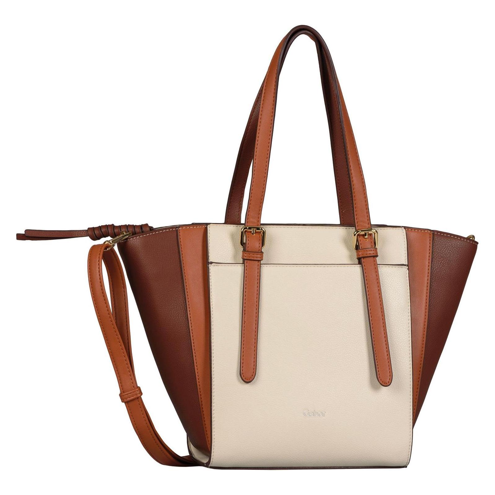 Gabor, Damen, Tasche, Tamina Zip Shopper, Braun, Beige