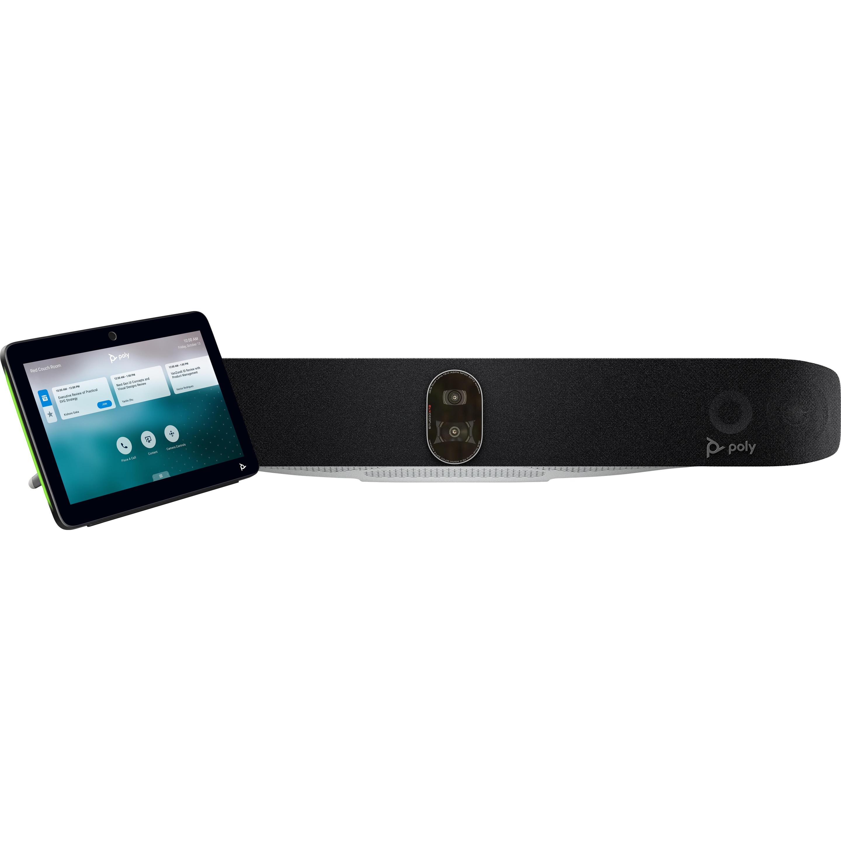 HP Poly Studio X72 All-In-One Video Bar with TC10 Controller Kit, Konferenzgerät, Schwarz