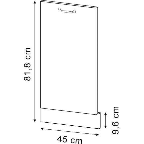 Thumbnail - Vichy Geschirrspülblende R-Line, Edelgrau/Anthrazit, 45 cm, AP Marmor, Geschirrspüler Zubehör, Grau