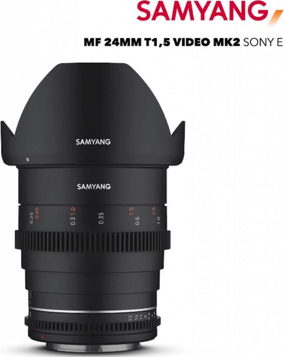 Actual product image Samyang MF 24mm T1.5 VDSLR MK2 Sony E (Sony E, APS-C / DX, full size, Micro Four Thirds)