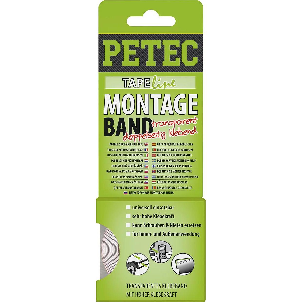 Petec, Nastro adesivo, Nastro biadesivo ad alte prestazioni 19mm x 2m (19 mm)