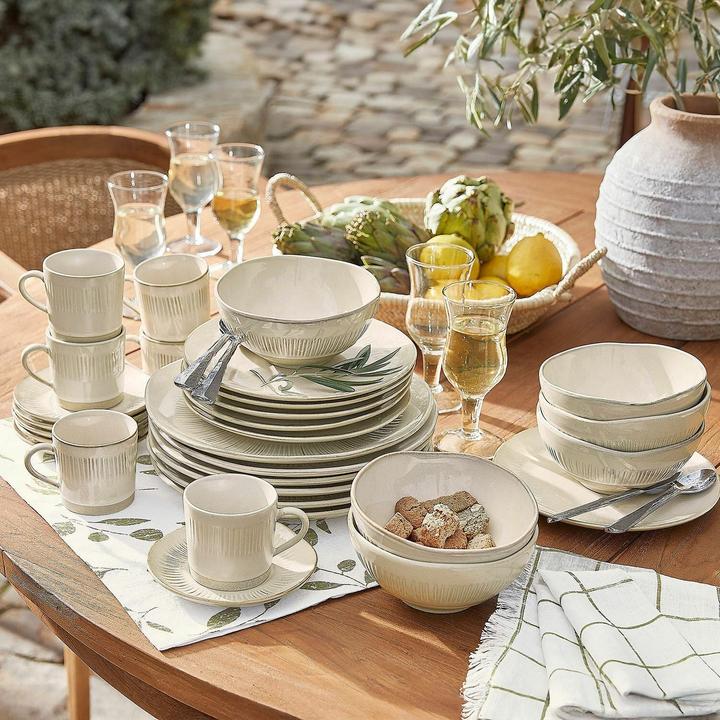 Actual product image Loberon Tableware Set of 30 Périers beige (30 pcs.)
