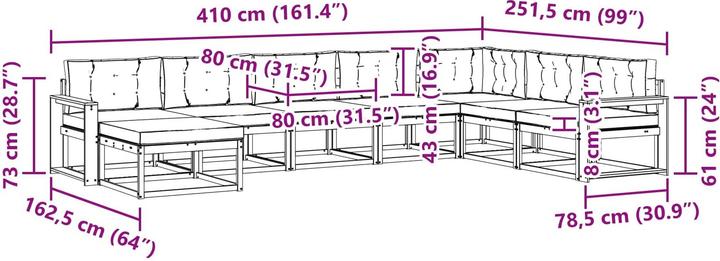 Produktbild vidaXL Outdoor-Sofa