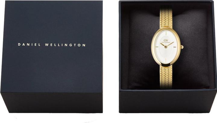 Produktbild Daniel Wellington Juliette Braided Mesh White Sunray Gold (Analoguhr)