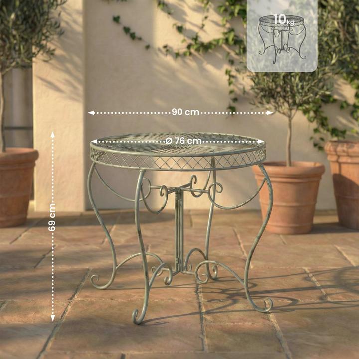 Image du produit CLP Table Sheela, vert antique (90 x 69 cm)