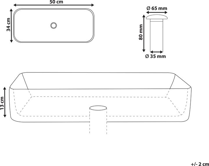 Actual product image Beliani Geldo (340 mm, 500 mm)