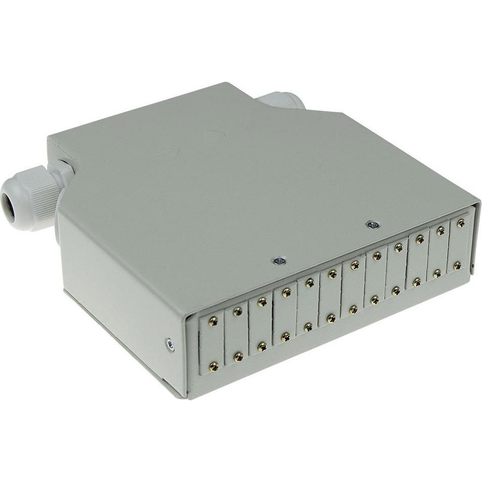 ACT DIN rail fiber optic terminal box unloaded, 12 ports, Server Zubehör, Beige