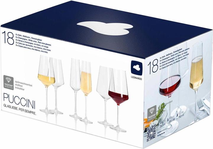 Produktbild Leonardo Puccini (22 cl, 18 Gläser, Rotweingläser, Weissweingläser)