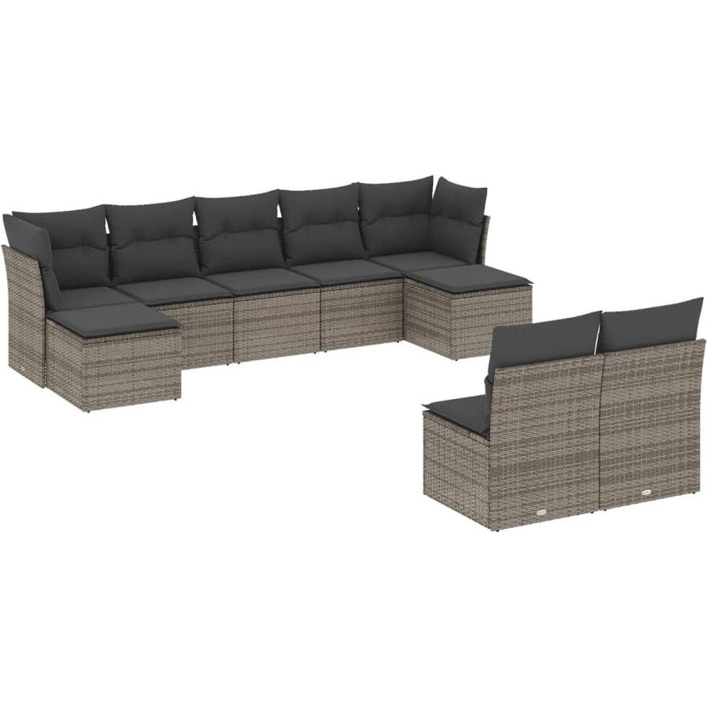VidaXL, Gartenlounge, 10-tlg. Garten-Lounge-Set mit Kissen