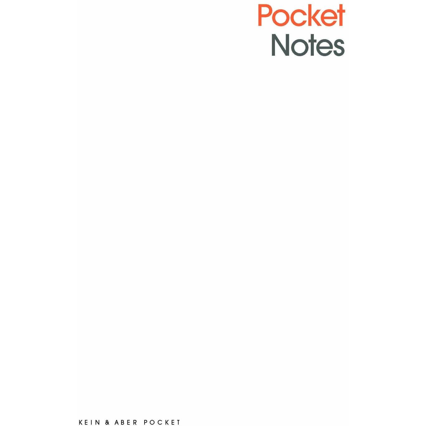 Pocket Notes Orange, Belletristik von Kein & Aber