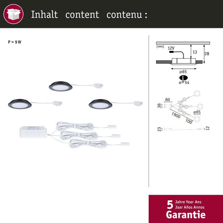 Produktbild Paulmann Möbeleinbauleuchte (540 lm)