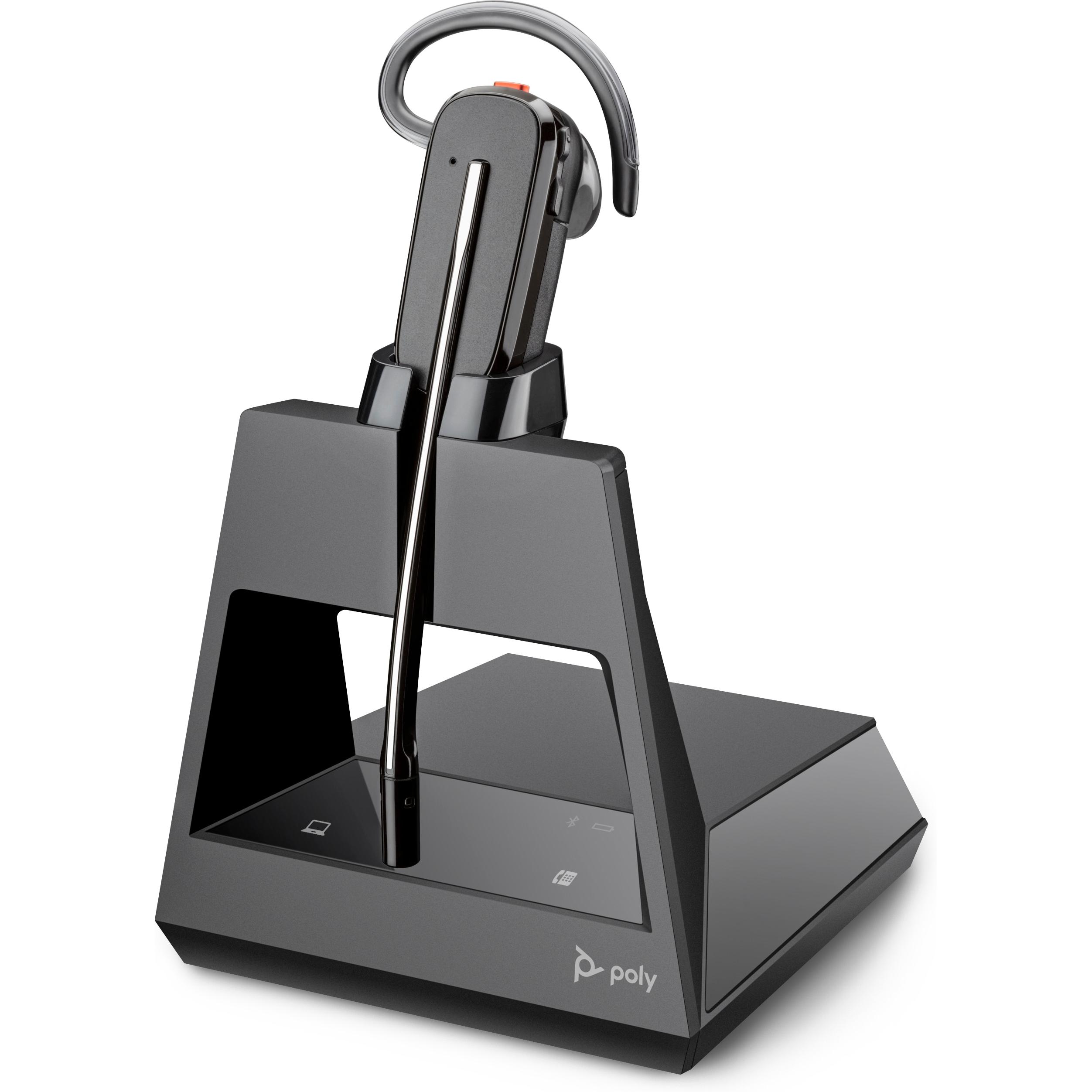 Poly Hp (Kabellos, USB-A), Office Headset, Schwarz
