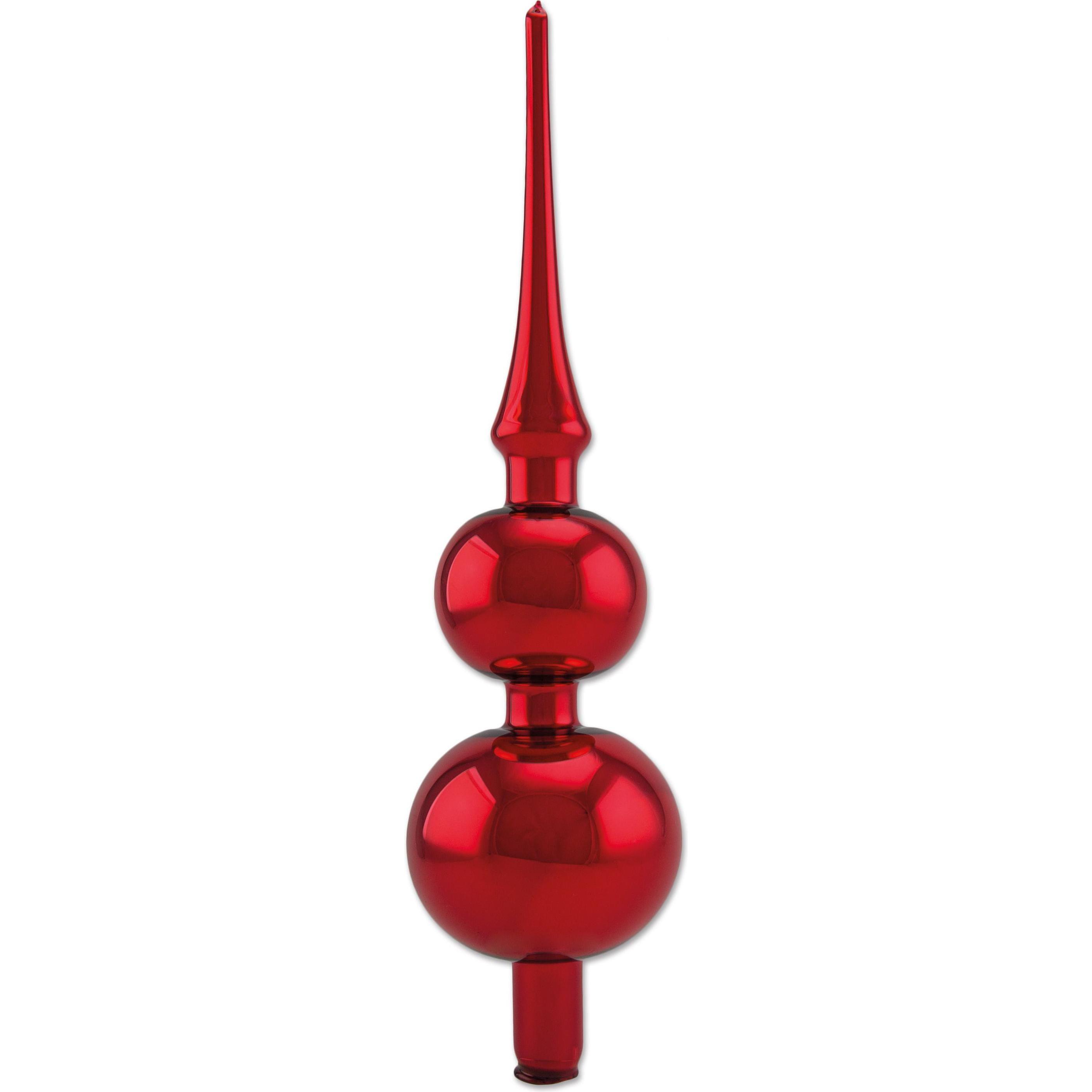 Thüringer Glasdesign, Christbaumschmuck, Doppelspitze 31cm rotGlanz
