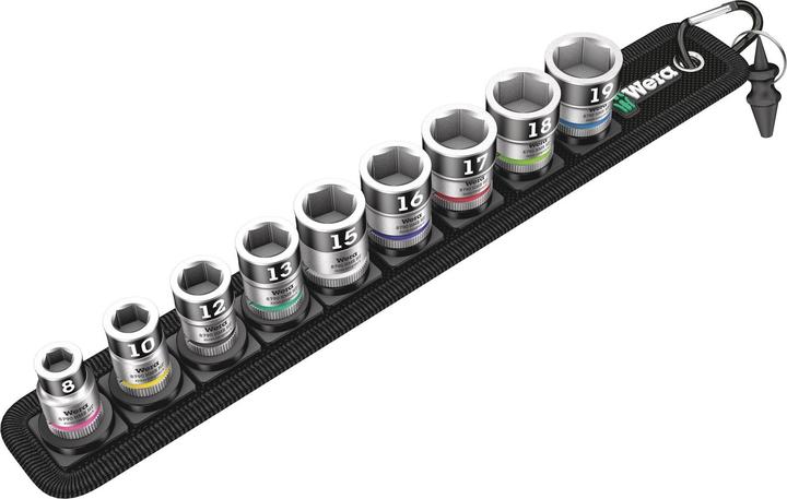 Produktbild Wera Belt B 1 Zyklop Steckschlüsseleinsatz-Satz (10 mm, 12 mm, 13 mm, 15 mm, 16 mm, 17 mm, 18 mm, 19 mm, 8 mm)