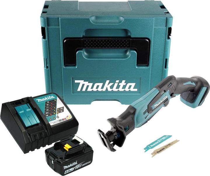 Actual product image Makita DJR 183 RG1J Battery Reciprocating Saw 18 V + 1x Battery 6.0 Ah + Charger + Makpac