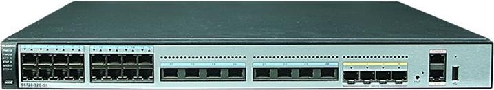 Actual product image Huawei Switch 24 port Ethernet /1/2.5/5/10G ports 4 10 Gig SFP+ with 1 interface slot with (28 ports)