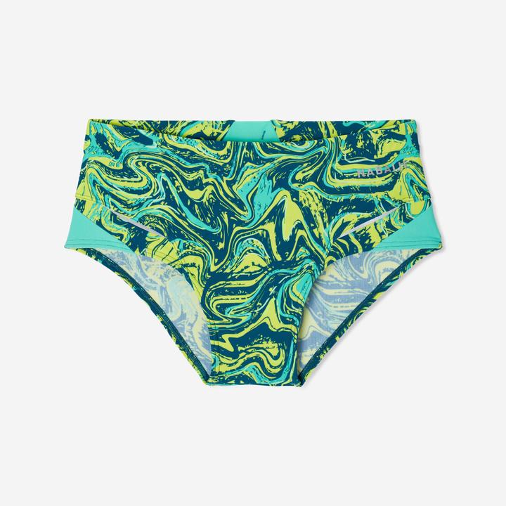 Immagine prodotto Nabaiji Badehose Slip Herren Kastenform - 900 Print gelb/grün (42)