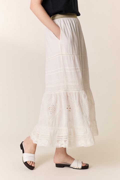 Produktbild Leon & Harper Langer bestickter Rock (M)