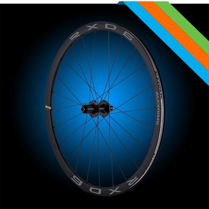 Image du produit Alexrims RXD6, 700C, Stożek 30 mm, tubeless ready, disque -lack is, rigide f12x100/r12x142, Waga 199 (Jeu de roues, 28")