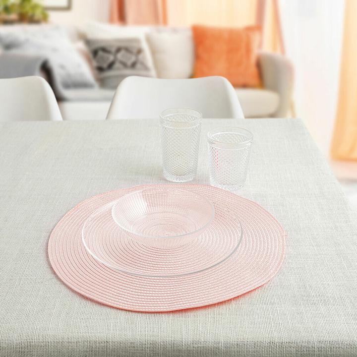 Produktbild Quid Platzset Vita Peoni Rosa Kunststoff 38 cm (Pack 12x) (12 Stk., Rund)
