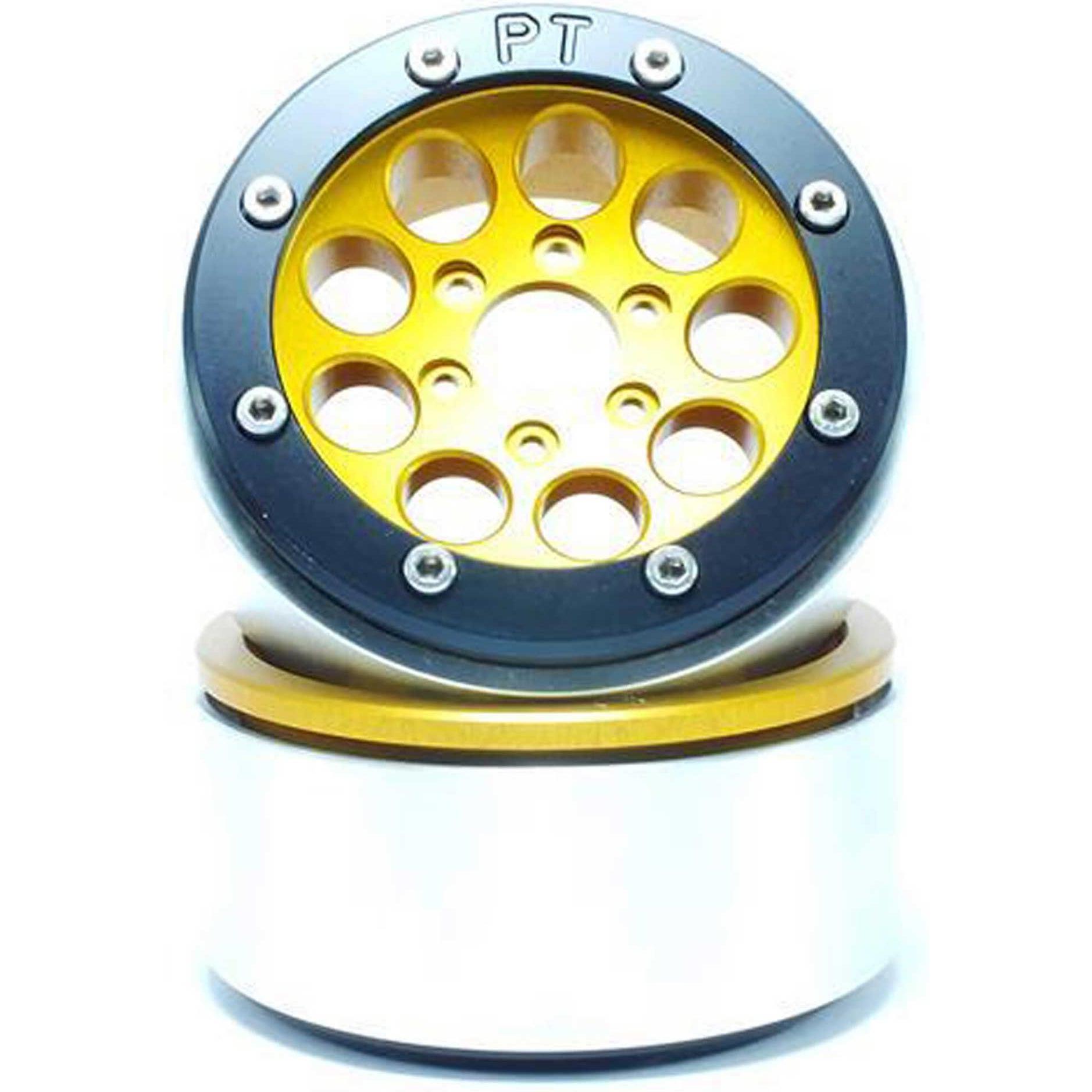 Metsafil cerchi beadlock gun gold/black 1.9 (2 pezzi) senza mozzo ruota