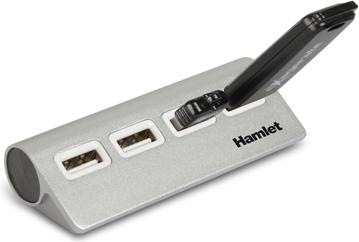 Productafbeelding Hamlet 4-poorts 480 Mbps usb 2.0 hub (4 Havens)