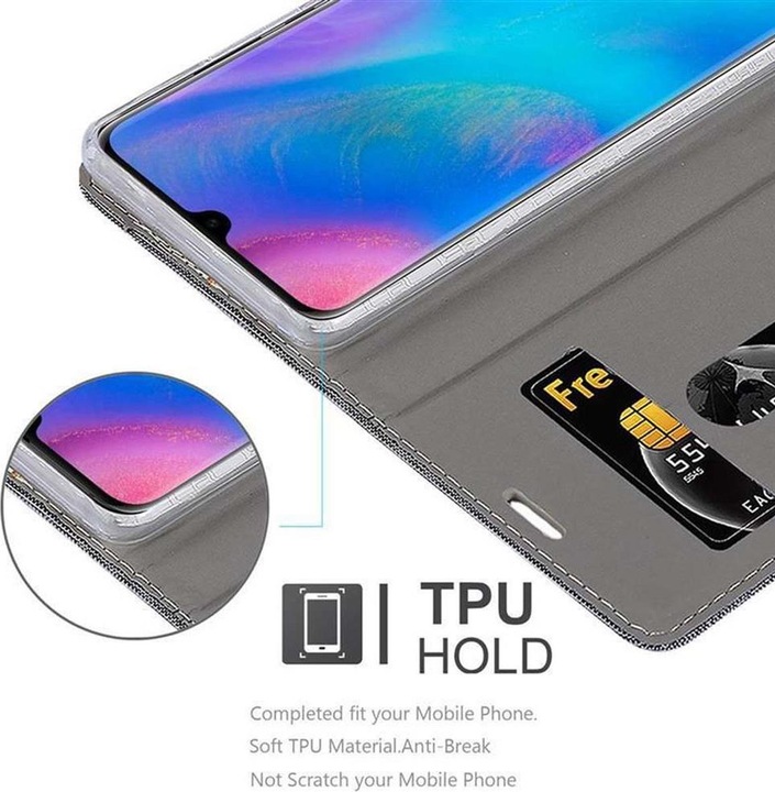 Produktbild Cadorabo Book Jeans Optik Cover (Huawei P30 Pro)