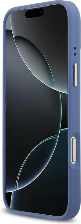 Produktbild Guess 4G Strass Logo & Big Strap Metal Buttons MagSafe case for iPhone 17 Pro Max blue (Apple iPhone 17 Pro Max)