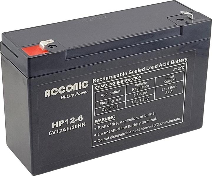 Produktbild Acconic HP12-6 Hi-Life Power AGM 6V 12Ah USV-Batterie (6 V, 12 Ah)