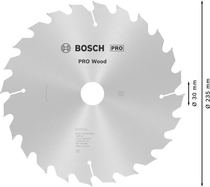 Immagine prodotto Bosch Professional Zubehör Lama circolare per legno PRO, 235 x 2,8 x 30 mm