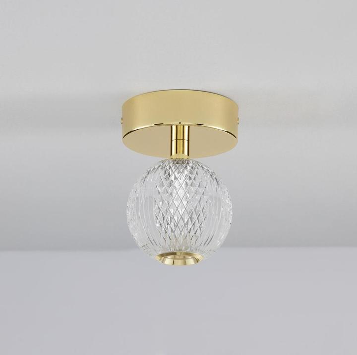 Productafbeelding Nova Luce BRILLANTE LED plafondlamp goud 6W neutraal wit 16x11cm 9522010