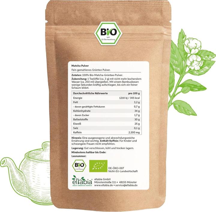 Produktbild Eltabia Matcha Pulver (1 Stück, Pulver, 100 g)