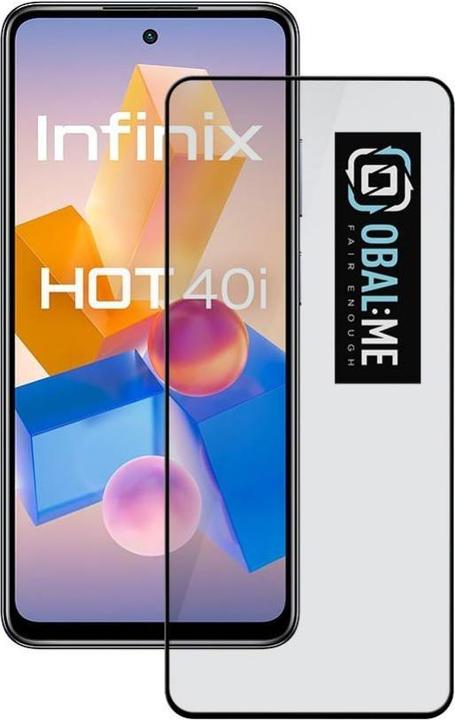 Image du produit - OBAL:ME Protecteur d'écran en verre 5D pour Infinix Hot 40i Black (1 pcs, Infinix Hot 40i)