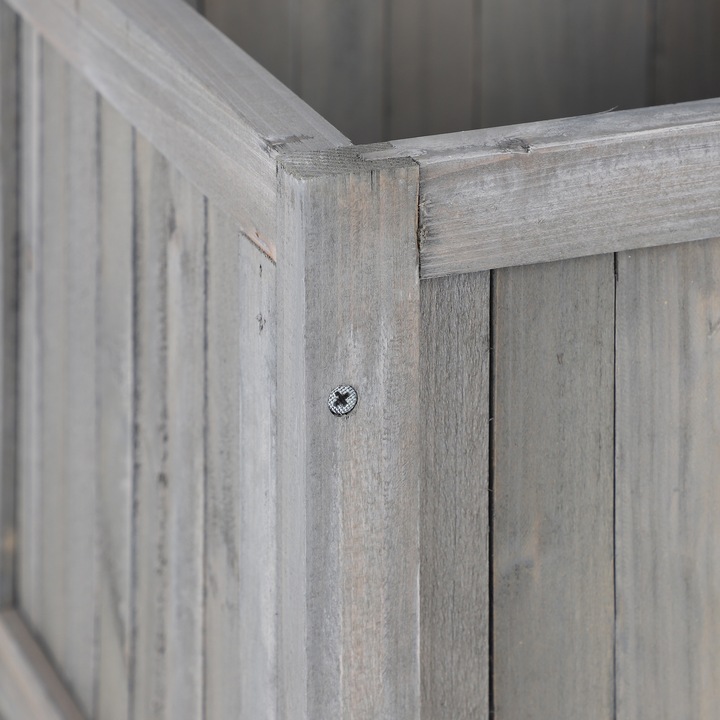 Actual product image Relaxdays Grey Planter Box with Trellis (30 cm, 70 cm)