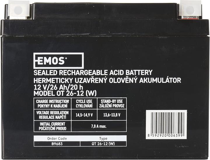 Actual product image Emos SLA battery 12V 26Ah L2 (12 V, 26 Ah)