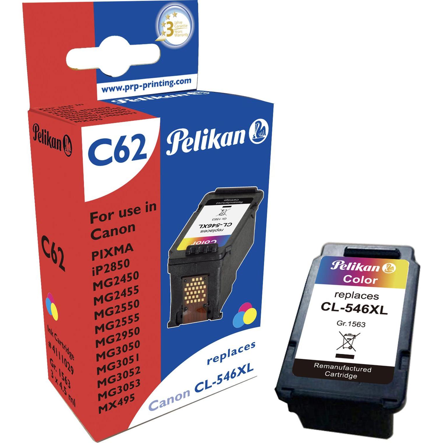Pelikan, Druckerpatrone, Tinte für Canon CL546XL (M, C, Y)