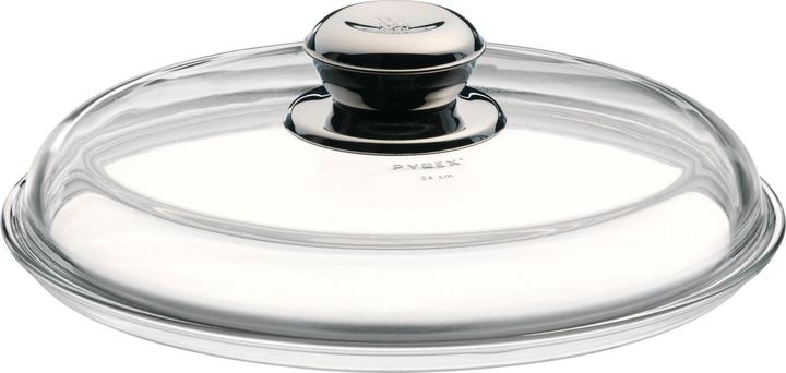 Produktbild WMF Glasdeckel Pfannendeckel 24cm Kochtopfdeckel Ersatzdeckel Metallknauf (24 cm, Metall, Glas)