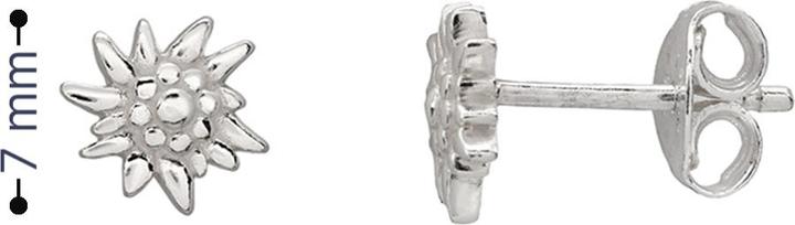 Leyda Edelweiss Ohrstecker strukturiert Silber 925 (Silber 925)