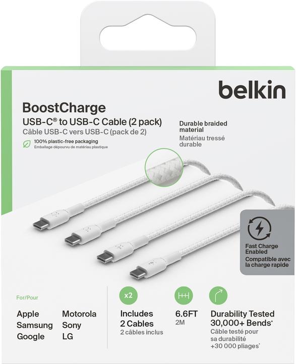 Productafbeelding Belkin USB C – USB C (2 m, USB 2.0, 60 W)