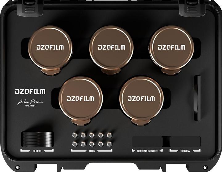Image du produit Dzofilm Arles Lustre 14/21/40/135/180mm T1.6 FF/VV Prime Cine Lens Kit for PL (metric) (PL, Plein format)