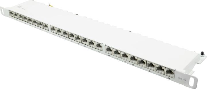 Produktbild Good Connections Patchpanel 48,30cm (19") Cat. 6A, 24 Ports, 0,5 U, STP geschirmt, werkzeuglos zu öffnen, reinweiß (R