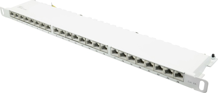 Produktbild Good Connections Patchpanel 48,30cm (19") Cat. 6A, 24 Ports, 0,5 U, STP geschirmt, werkzeuglos zu öffnen, reinweiß (R