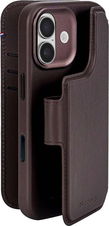 Actual product image Decoded Leather Detachable Wallet Apple iPhone 17 Chocolate Brown (Apple iPhone 17)