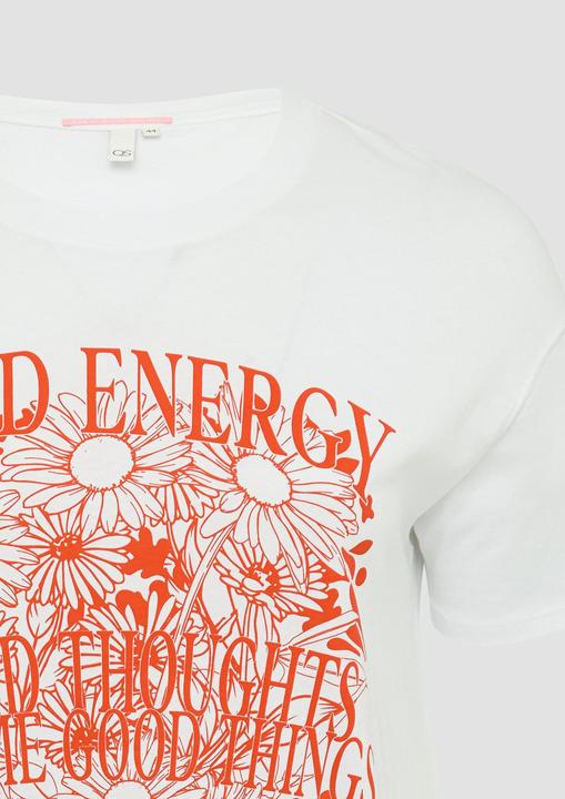 Actual product image S.Oliver T-Shirt Baumwollshirt mit Frontprint und überschnittener Schulter (52)