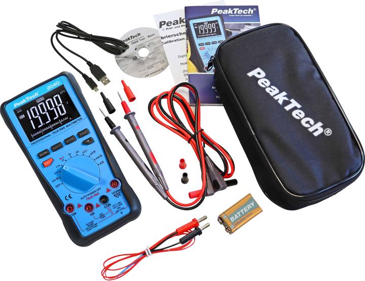 Produktbild Peaktech 2040 - Multimeter digital 20000 Counts TRMS USB (CAT III, CAT IV 600V)