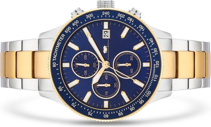 Image du produit Homme Chronographe Karthago II Acier inoxydable argent/or jaune - 23556 (Chronographe, 43 mm)