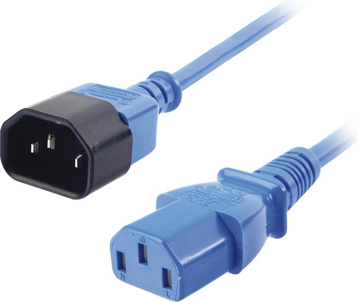 Produktbild Lindy 2m IEC Verlaengerung, blau (2 m, C13)