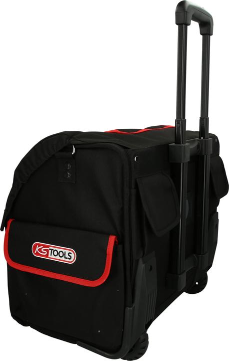 Actual product image KS Tools ROLLBAG Universal tool bag XL, with telescopic trolley, black-red